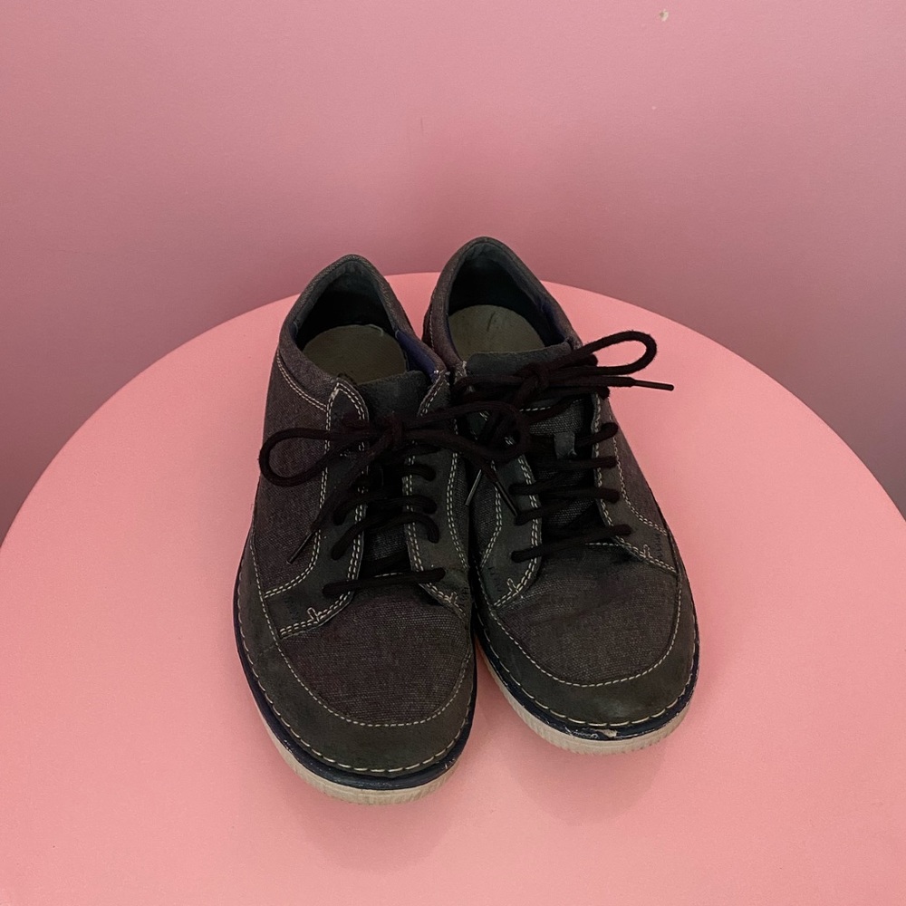 Clarks Navy Blue Boat Sneakers